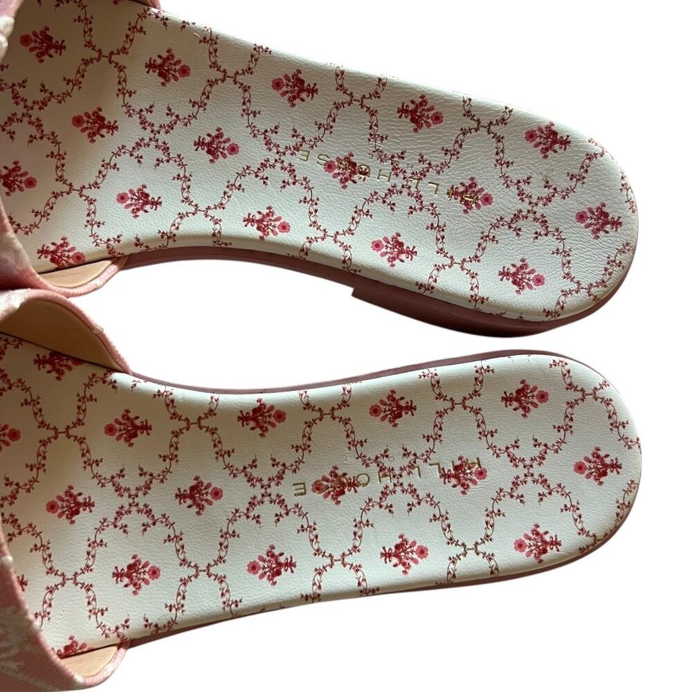 Hill House The Summer Slide Sandals In Pink Embroidery Size 41 EU - Picture 4 of 6